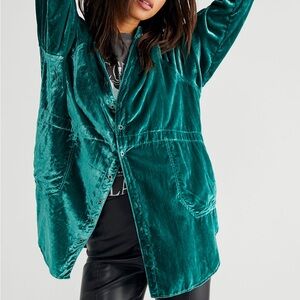 We the Free Summer Daydream Velvet Buttondown